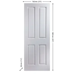 London 4 Panel Primed White Internal Door - 762mm Wide 5 London 4 Panel Primed White Internal Door - 762mm Wide -COMMAND Sales Store 12804025 2624846415956224