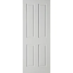 London 4 Panel Primed White Internal Door - 762mm Wide