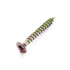 None Single Thread Screw - Yellow Zinc Plated - 5 X 65mm - 25 Pack