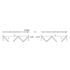 Room Divider Obscure Glazed Oak Veneer - 4 Door - 2545mm Wide -COMMAND Sales Store 12804570 1034833223293069