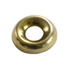 None Screw Cup Washer - Brass Plated - 3.5mm - 20 Pack