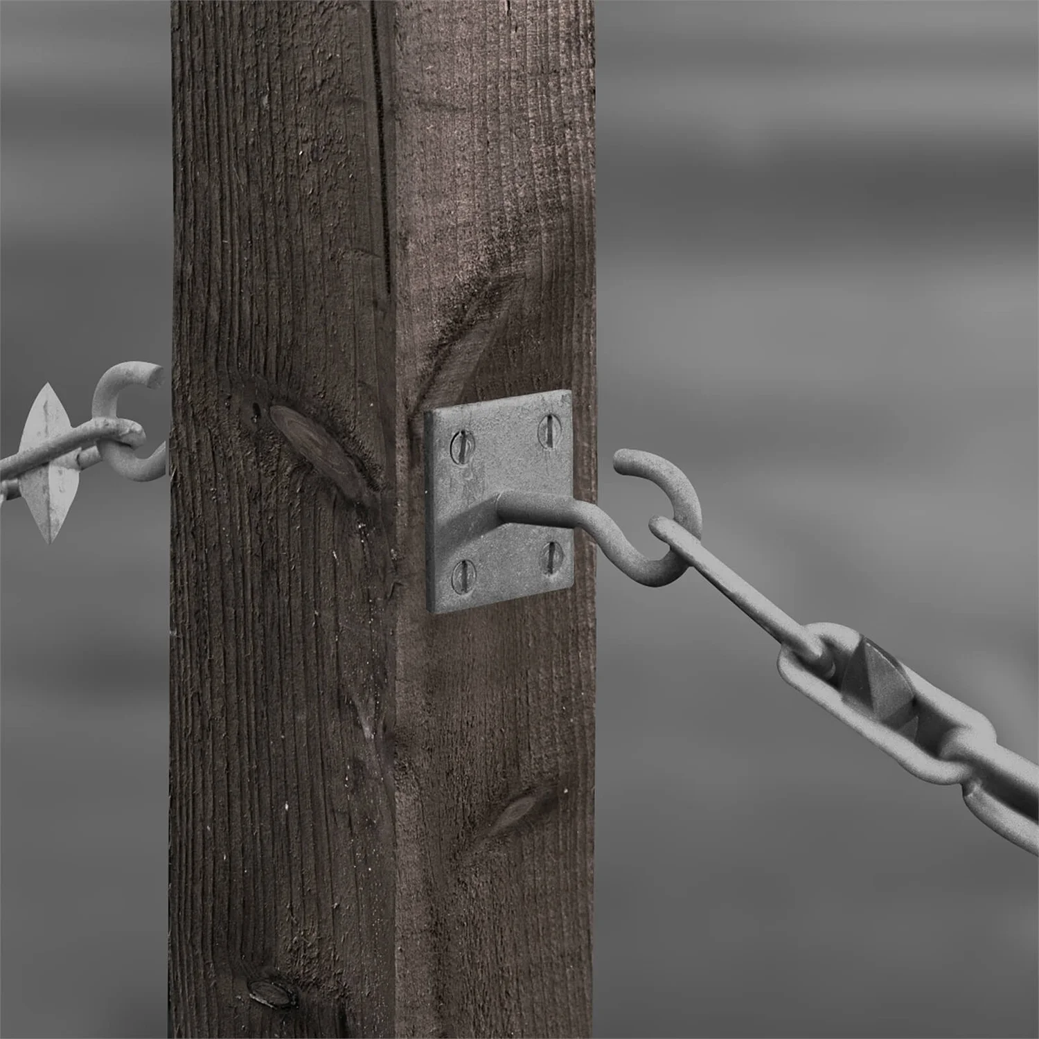 Hook On Plate Galvanised - 64 X 50mm 2 Hook On Plate Galvanised - 64 X 50mm - Image 2