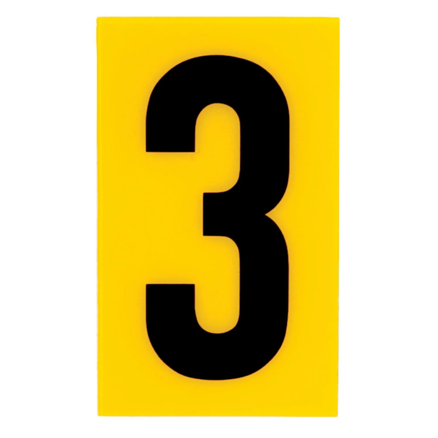 Breeze Yellow Self Adhesive House Number - 60mm - 3 1 Breeze Yellow Self Adhesive House Number - 60mm - 3