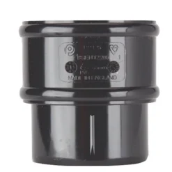 Polypipe Round Downpipe Connector - 68mm - Black
