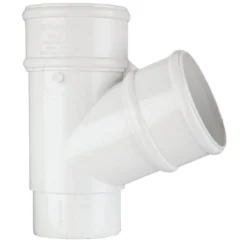 Polypipe Round Downpipe Branch - 68mm X 112.5 Degree - White