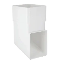 Polypipe Square Downpipe Shoe - 65mm - White