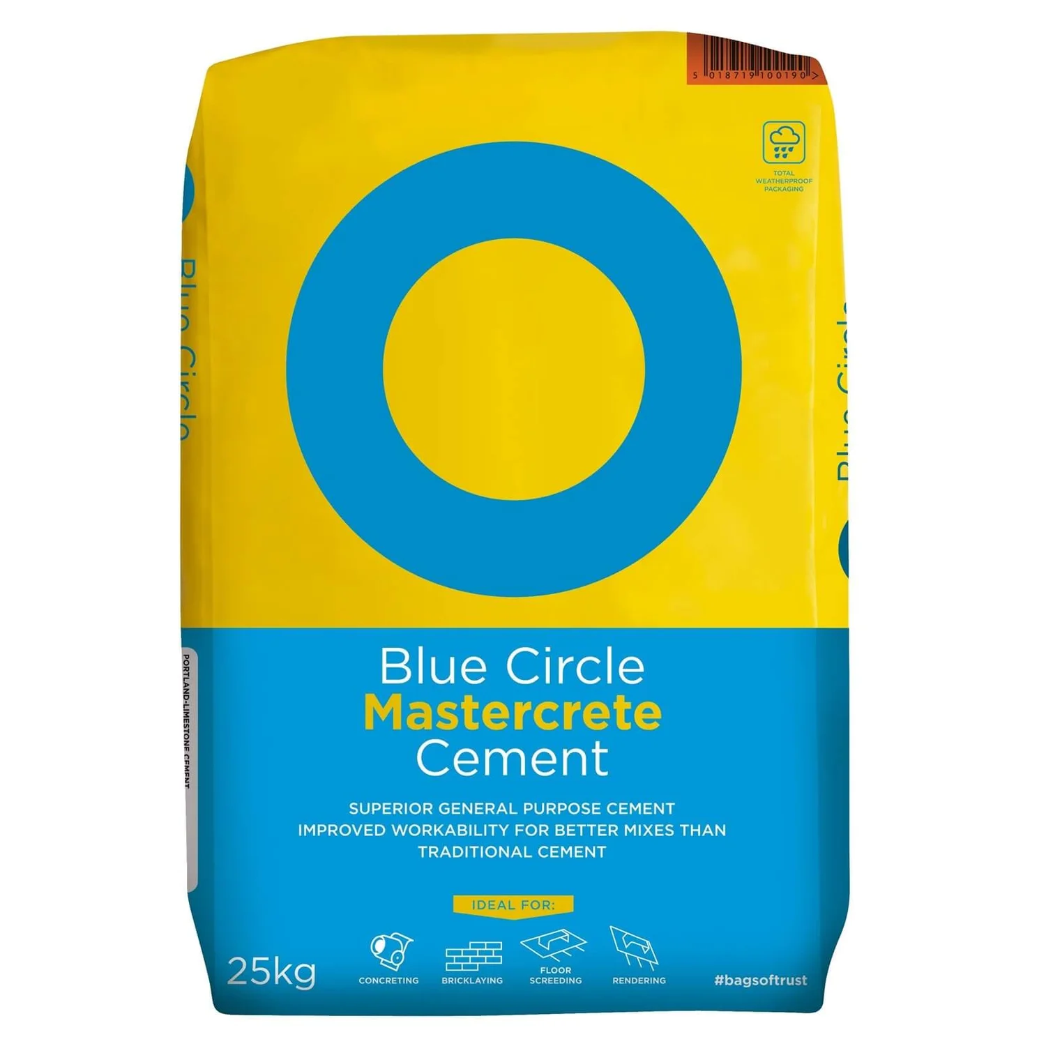 Tarmac Blue Circle Mastercrete Cement - 25kg 1 Tarmac Blue Circle Mastercrete Cement - 25kg