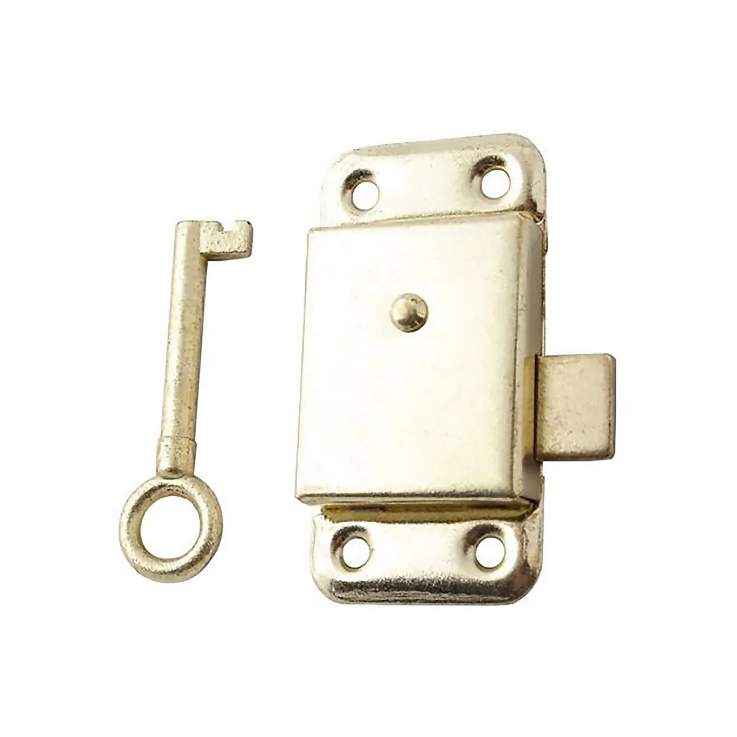None Cupboard Lock - Brass Plate - 50mm 1 None Cupboard Lock - Brass Plate - 50mm