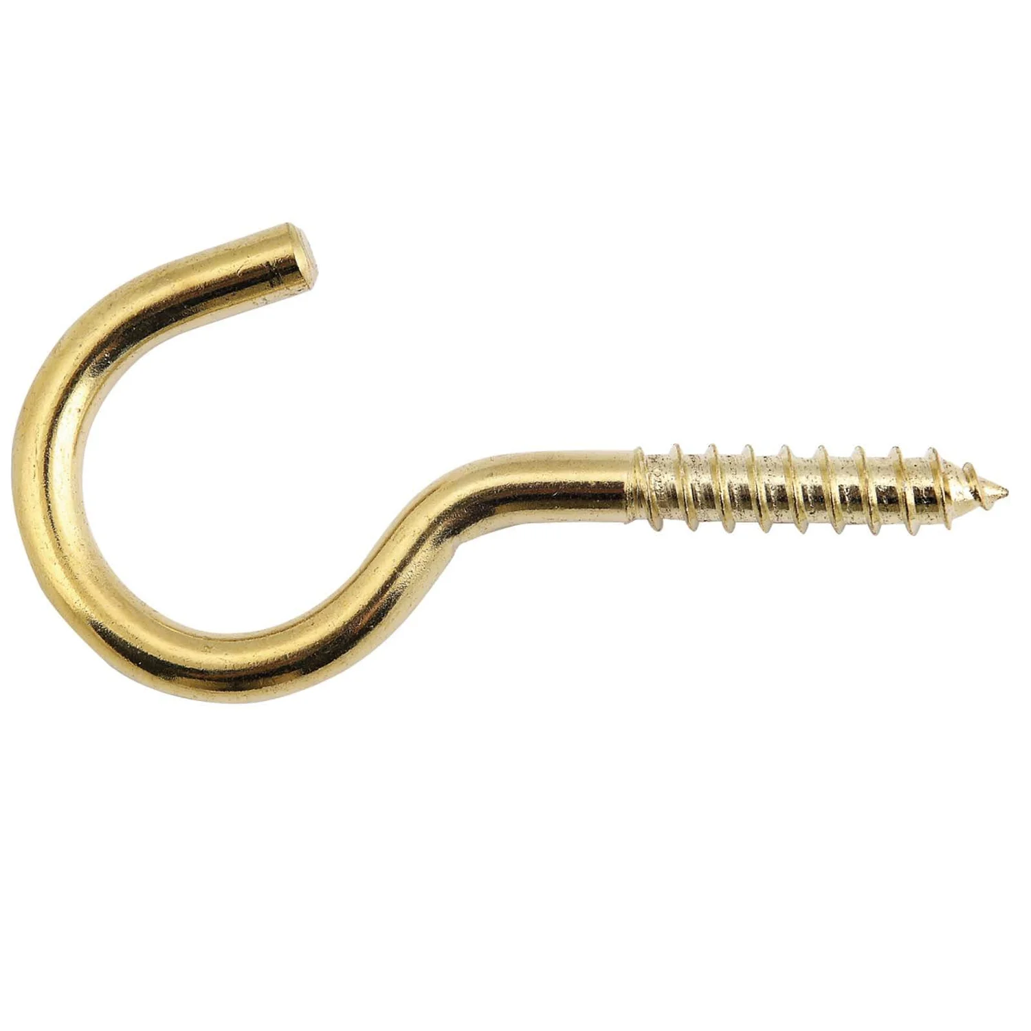 None Brass Screw Eyes - 80mm - 2 Pack 1 None Brass Screw Eyes - 80mm - 2 Pack