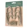 None Galvanised Hooks - Assorted Sizes - 6 Pack