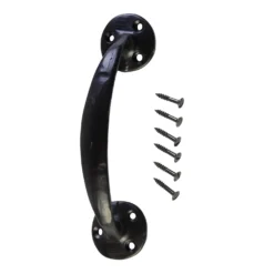 Antique Victorian Bow Handle - Black Iron - 150mm