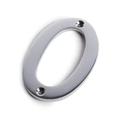 Chrome Screw Fixing House Number - 100mm - 0