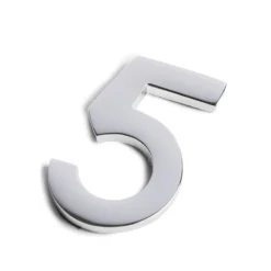 Chrome Self Adhesive House Number - 60mm - 5