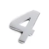 Chrome Self Adhesive House Number - 60mm - 4