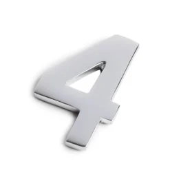 Chrome Self Adhesive House Number - 60mm - 4