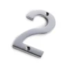 Chrome Screw Fixing House Number - 75mm - 2