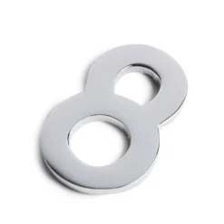 Chrome Self Adhesive House Number - 60mm - 8