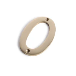 Polished Brass Numeral - Screw Fixing - 100mm - 0
