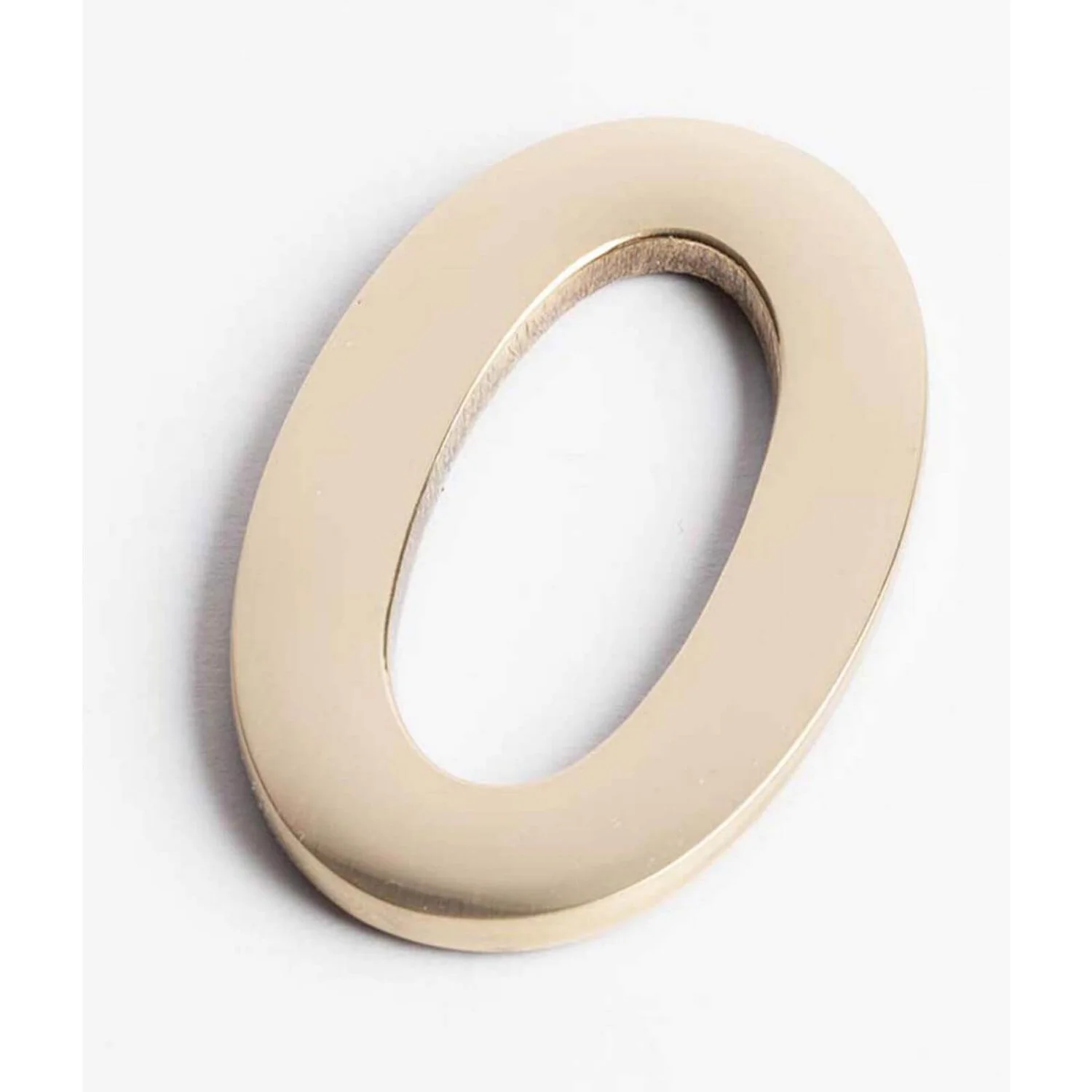 Polished Brass Numeral - Self Adhesive - 60mm - 0 1 Polished Brass Numeral - Self Adhesive - 60mm - 0