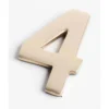 Polished Brass Numeral - Self Adhesive - 60mm - 4