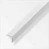 PVC Equal Angle Self-Adhesive Profile - Brushed Aluminium - 1m X 20 X 20mm