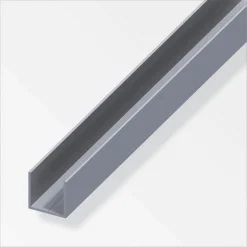 Aluminium Square U Combitech Profile - 1m X 15.5 X 15.5mm
