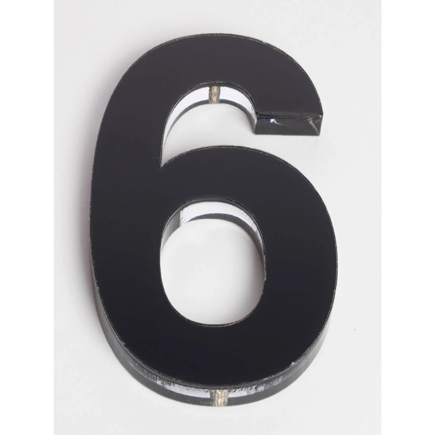Ultra Black House Number - 120mm - 6 1 Ultra Black House Number - 120mm - 6
