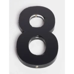 Ultra Black House Number - 120mm - 8