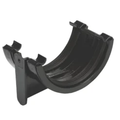 Polypipe Half Round Gutter Union Bracket - 112mm - Black