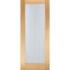 Mexicano Pattern 10 Internal Glazed Unfinished Oak 1 Lite Door - 762 X 1981mm