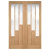 Coventry Internal Glazed Unfinished Oak 3 Lite Pair Doors - 1168 X 1981mm