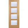 Vancouver Internal Glazed Prefinished Oak 4 Lite Door - 686 X 1981mm