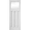 Deco 3 Panel Clear Glazed White Primed Interior Door 1981 X 686mm