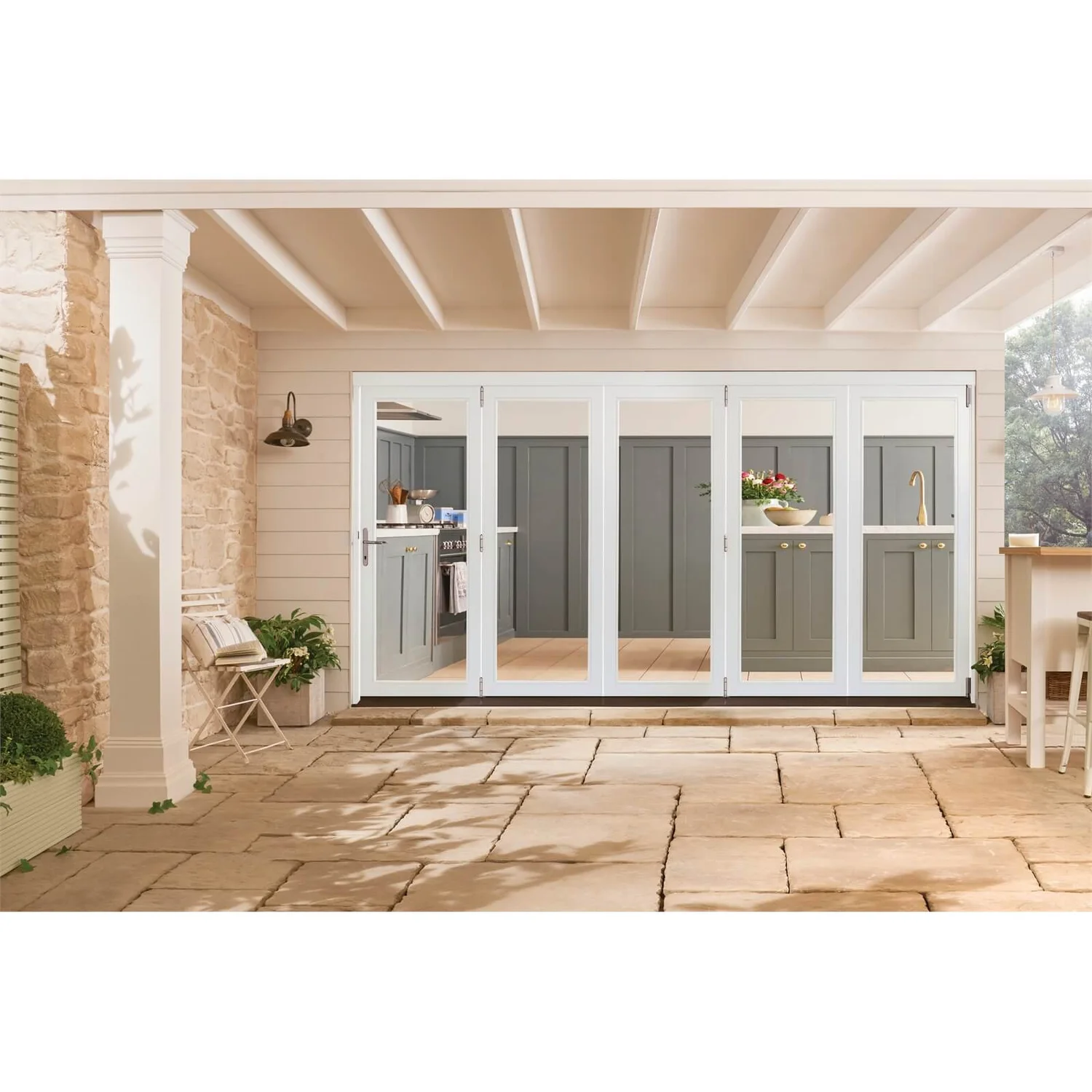 Bedgebury White Folding Sliding Patio Doorset 3594x2094mm 1 Bedgebury White Folding Sliding Patio Doorset 3594x2094mm