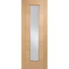 Vancouver Long Light Internal Prefinished Oak 1 Lite Fire Door - 838 X 1981mm