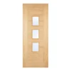 Arta External Glazed Unfinished Oak 3 Lite Door - 838 X 1981mm