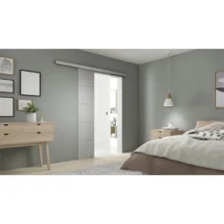 Horizon Frosted Sliding Glass Door With Cache Track And Grip Handle 2058 X 935mm -COMMAND Sales Store 12823797 3864833171409719