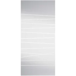 Abstract Frosted Sliding Glass Door With Cache Track And Grip Handle 2058 X 935mm