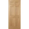 Regency Internal Prefinished Oak 6 Panel Fire Door - 838 X 1981mm