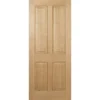 Regency Internal Prefinished Oak 4 Panel Fire Door - 762 X 1981mm