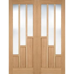 Coventry Internal Glazed Prefinished Oak 3 Lite Pair Doors - 1524 X 1981mm
