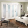 Shaker White Primed 1 Light Obscure Glazed Interior Folding Doors 3 X 1 2047 X 2849mm