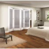 Shaker White Primed 1 Light Obscure Glazed Interior Folding Doors 4 X 0 2047 X 2545mm