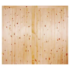 Framed Ledged And Braced External Unfinished Redwood Rebated Garage Door Pair - 2135 X 1981mm