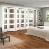 Shaker White Primed 4 Light Clear Glazed Interior Folding Doors 6 X 0 2047 X 3771mm