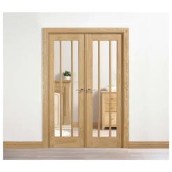 Lincoln Internal Glazed Unfinished Oak Room Divider - 1246 X 2031mm