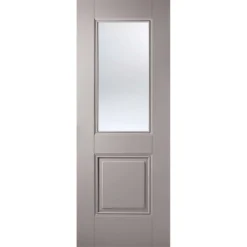 Arnhem Internal Glazed Primed Silk Grey 1 Lite 1 Panel Door - 762 X 1981mm