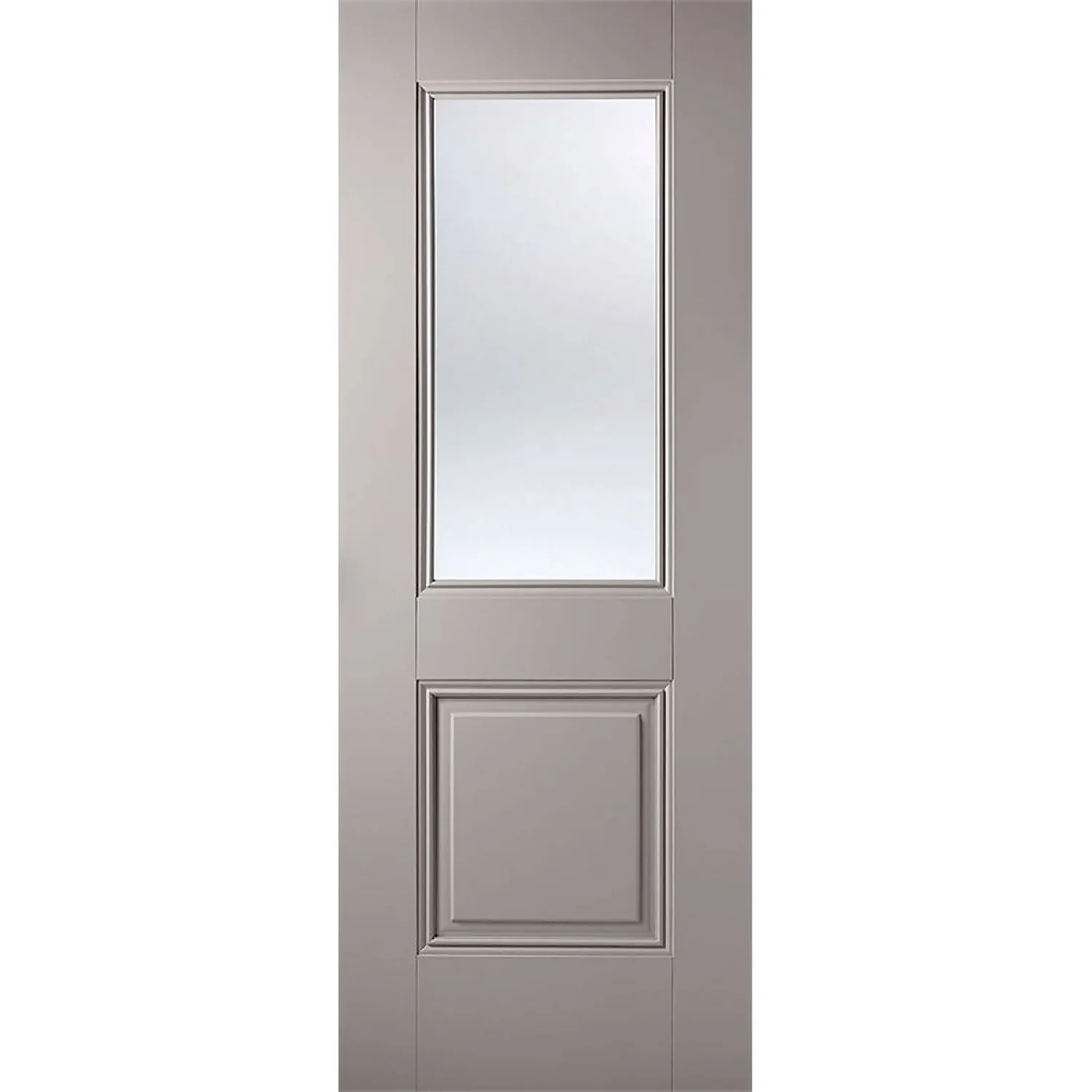 Arnhem Internal Glazed Primed Silk Grey 1 Lite 1 Panel Door - 762 X 1981mm 1 Arnhem Internal Glazed Primed Silk Grey 1 Lite 1 Panel Door - 762 X 1981mm