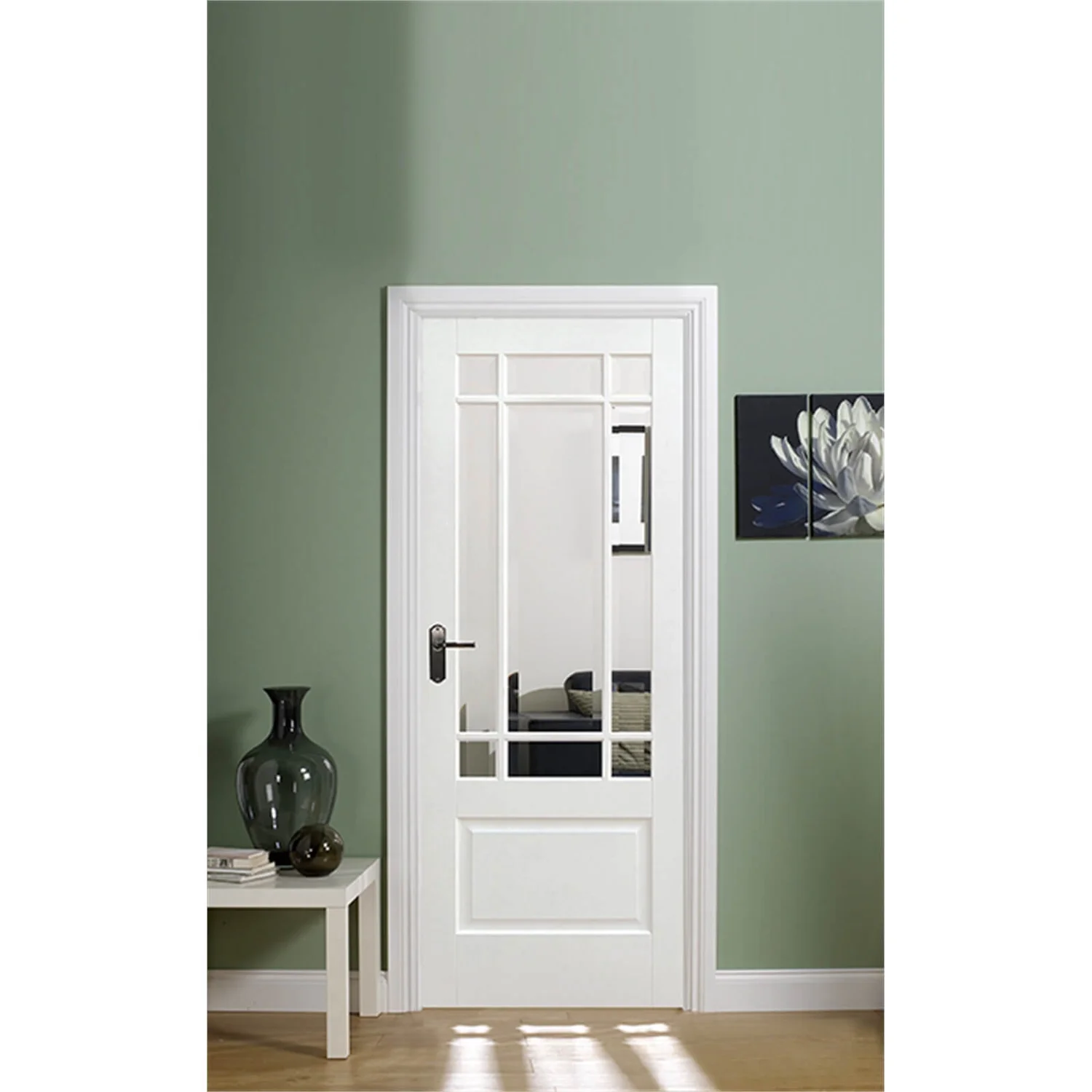 Downham Internal Glazed Primed White 9 Lite Door - 762 X 1981mm 2 Downham Internal Glazed Primed White 9 Lite Door - 762 X 1981mm - Image 2