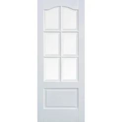 Kent Internal Glazed Primed White 1 Panel 6 Lite Door - 762 X 1981mm